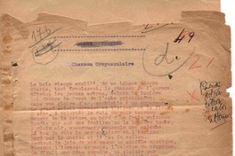 Chanson crepusculaire