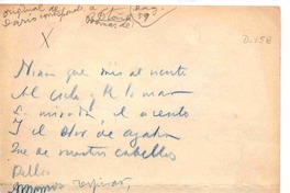 [Niña que vais al viento...]