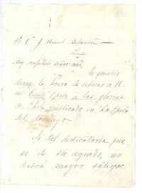 [Carta], 1887 oct. 9 Santiago, Chile <a> José Manuel Balmaceda