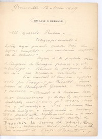 [Carta], 1909 oct. 12 Granville, Francia <a> Rubén Darío