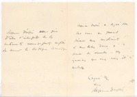 [Carta entre 1900 y 1916] Francia? <a> Rubén Darío