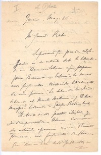 [Carta], 1902? may. 26 Génova, Italia <a> Rubén Darío
