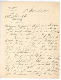 [Carta], 1927 nov. 12 República Dominicana <a> Alberto Ghiraldo