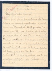 [Carta], 1911 jun. 7 Biarritz, Francia <a> Rubén Darío