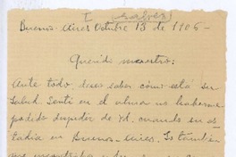 [Carta], 1906 oct. 13 Buenos Aires, Argentina <a> Rubén Darío