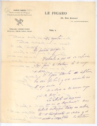 [Carta], 1906 ago. 22 Paris, Francia <a> Rubén Darío