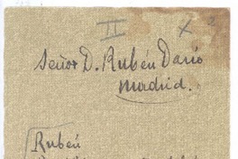 [Carta], c.1900 Paris, Francia <a> Rubén Darío