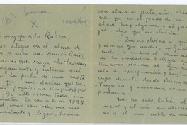 [Carta], c.1900 Paris, Francia <a> Rubén Darío