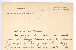 [Carta], c.1900 Francia? <a> Rubén Darío