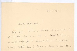 [Carta], 1912 abr. 16 Francia? <a> Rubén Darío