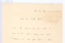 [Carta], 1912 nov. 18 Francia? <a> Rubén Darío