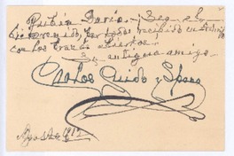 [Carta], 1912 ago. Paris, Francia <a> Rubén Darío