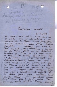 [Carta], 1904 Madrid, España <a> Rubén Darío