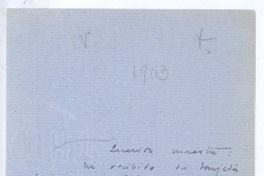 [Carta], 1903 Madrid, España <a> Rubén Darío