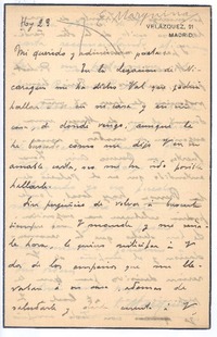 [Carta], c.1900 Madrid, España <a> Rubén Darío