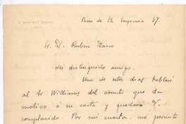 [Carta], c.1905 Madrid, España <a> Rubén Darío