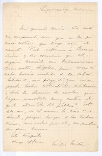 [Carta], 1901 oct. 9 Francia <a> Rubén Darío