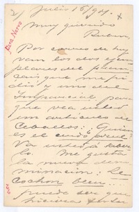 [Carta], 1901 jul. 16 Francia? <a> Rubén Darío