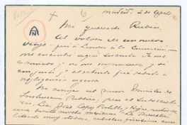 [Carta], 1911 ago. 2 Madrid, España <a> Rubén Darío
