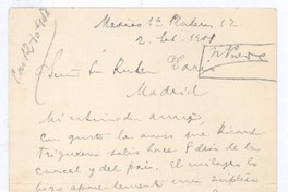 [Carta], 1908 jul. 21 México <a> Rubén Darío