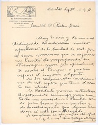 [Carta], 1911 sep. 24 Madrid, España <a> Rubén Darío