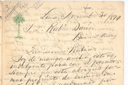 [Carta], 1894 nov. 30 Lima, Perú <a> Rubén Darío