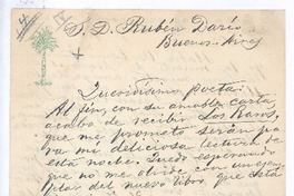 [Carta], c. 1896 Lima, Perú <a> Rubén Darío
