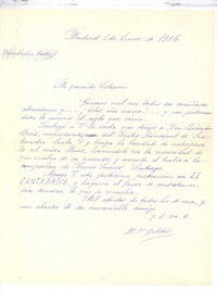 [Carta], 1914 ene. 1 Madrid, España <a> José Estrañi Grau