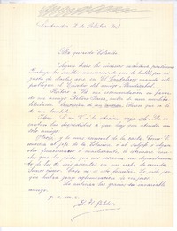 [Carta], 1908 oct. 2 Santander, España <a> José Estrañi Grau