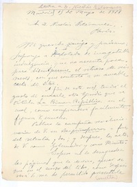 [Carta], 1911 may. 15 Madrid, España <a> Nicolás Estévanez