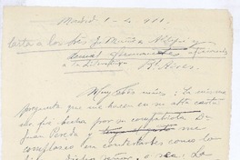 [Carta], 1911 abr. 1 Madrid, España <a> Muños Allipi