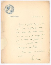 [Carta], 1900 oct. 26 Nápoles, Italia <a> Rubén Darío