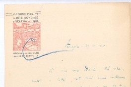 [Carta], 1905 nov. 29 Venecia, Italia <a> Rubén Darío