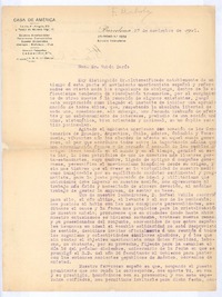 [Carta], 1911 nov. 27 Barcelona, España <a> Rubén Darío