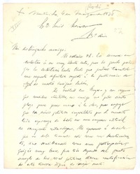 [Carta], 1890? mar. 4 Montevideo, Uruguay <a> Luis Berisso