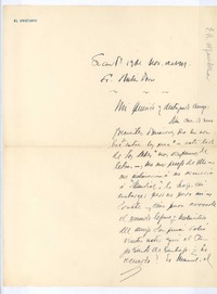 [Carta], 1911 nov. 19 Santiago, Chile <a> Rubén Darío