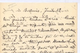 [Carta], 1904 jun. 12 Buenos Aires, Argentina <a> Rubén Darío