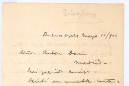 [Carta], 1900 Buenos Aires, Argentina <a> Rubén Darío