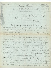 [Carta], c.1900 oct. 25 La Habana, Cuba <a> Rubén Darío