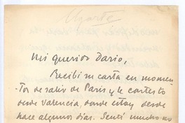 [Carta], 1911 ene. 21 Valencia, España <a> Rubén Darío