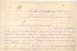 [Carta], 1908 sep. 30 Madrid, España <a> Rubén Darío
