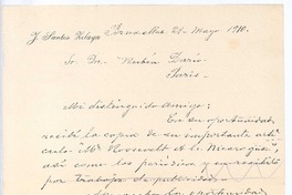 [Carta], 1910 may. 21 Bruselas, Bélgica <a> Rubén Darío