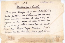 Un recuerdo a Castelar