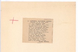 A Victoria Mayorga Marín