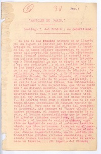 Articles de Paris Santiago I. Del Sahara y su generalismo.