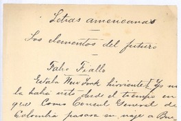 Letras americanas Los elementos del futuro.