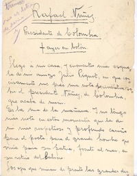 Rafael Nuñez. Presidente de Colombia