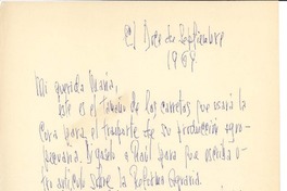[Carta] 1969 nov. 12, Santiago, Chile [a] María Romero