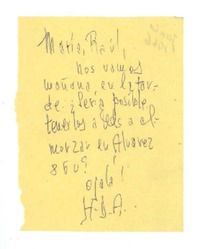 [Tarjeta] 1966 jun. Santiago, Chile [a] Raúl Silva Castro