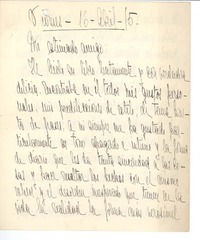 [Carta] 1915 abr. 16, Santiago, Chile [a] Pedro Prado